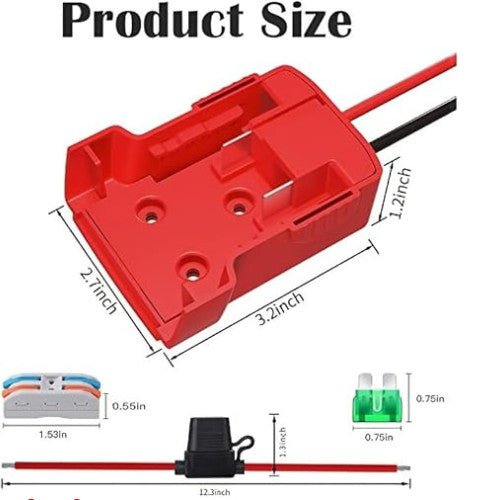 Power Wheels Battery Conversion Kit for Milwaukee M18 18V Batteries Magic Cars 1