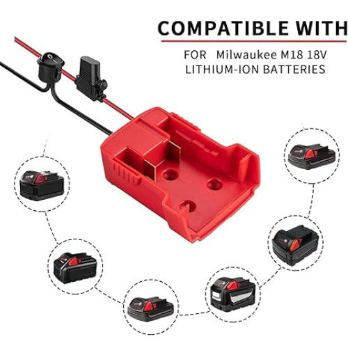 Power Wheels Battery Conversion Kit for Milwaukee M18 18V Batteries Magic Cars 2