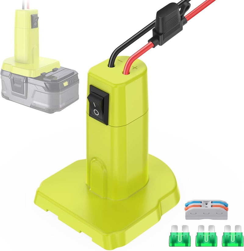 High-Power DIY Conversion Kit with Wheels and Adapter for 18V Ryobi Battery Magic Cars 2