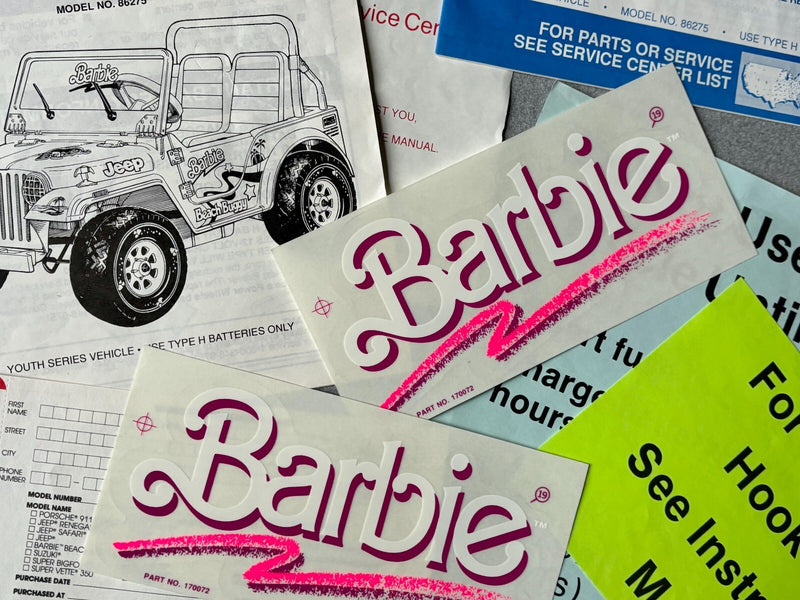 Power Wheels Beach Ranger Jeep Manual with Sticker Decals Magic Cars 1