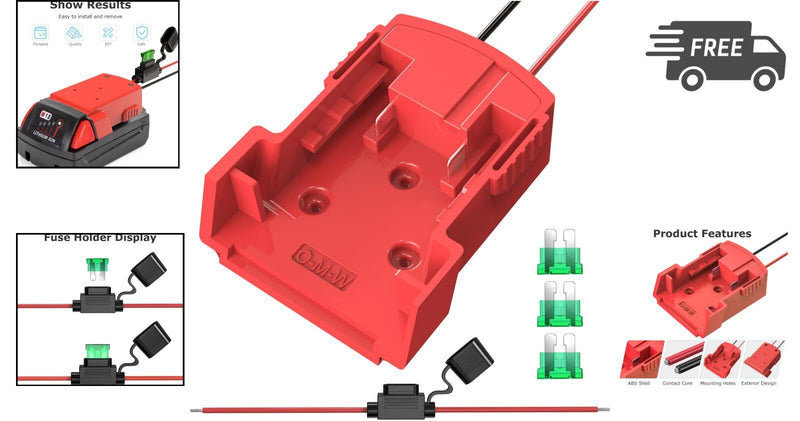 Power Wheels Battery Adapter Kit for 18V RC Toys and Robotics Conversion Magic Cars 1