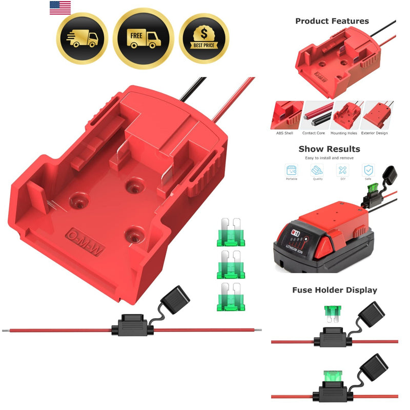 Power Wheels Battery Adapter Kit for 18V RC Toys and Robotics Conversion Magic Cars Variant 0