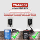 6V Blue Battery Charger for Power Wheels Magic Cars 4
