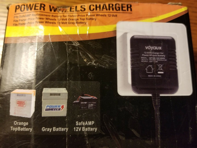 Power Wheels Charger Compatible with 12V Orange, Grey, and SafeAMP Batteries by Voyaux Magic Cars Variant 0
