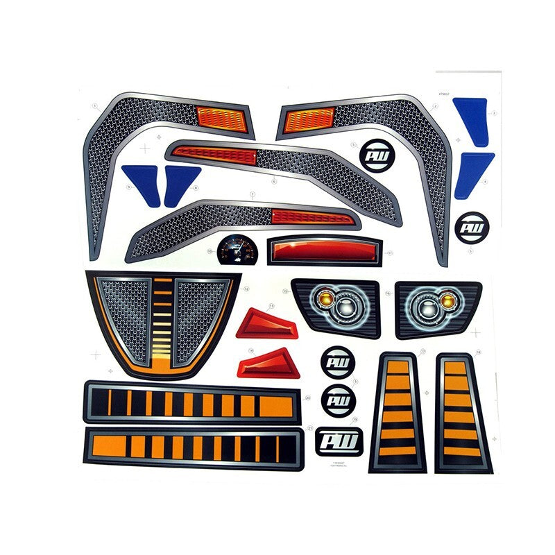 Power Wheels CHP66 Baja Extreme Label Decal Sheet Genuine Replacement Magic Cars 1