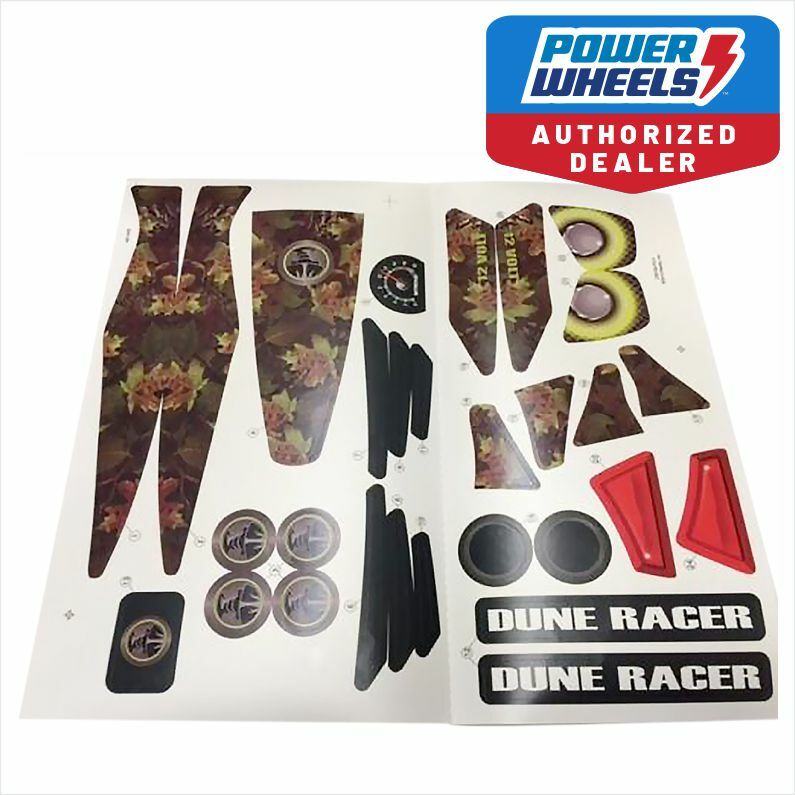 Power Wheels Dune Racer Decal Label Sheet Genuine Replacement Magic Cars Variant 0
