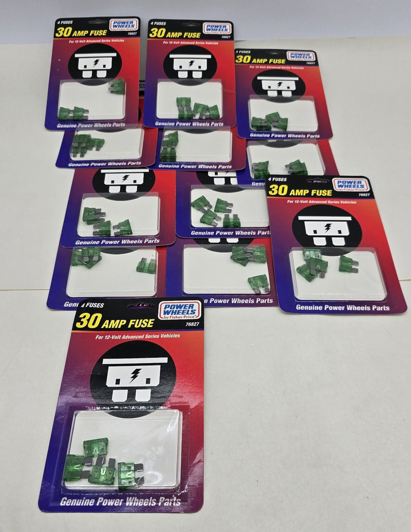 Power Wheels Fisher 30 Amp Fuse 76827-9993 12 Packs of 4 Fuses Magic Cars 3