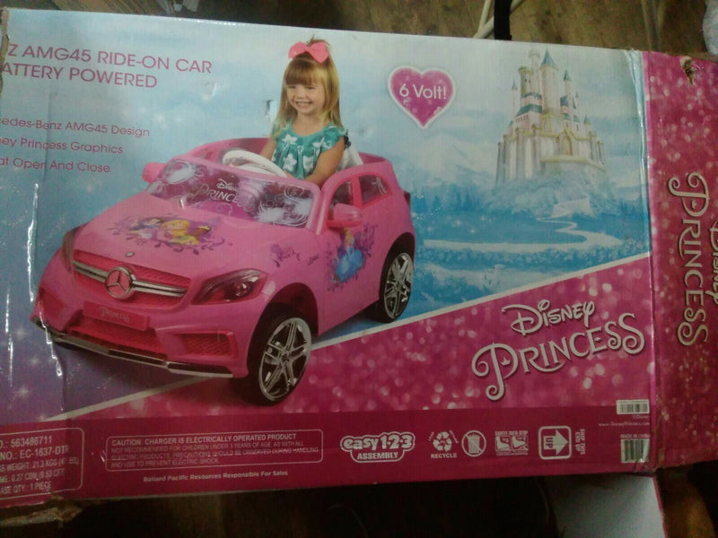 Mercedes-Benz AMG45 Pink Princess Rocker Panels Toy with Power Wheels Features Magic Cars 4