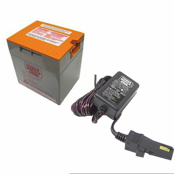 Power Wheels Gray and Orange 12 Volt Battery with Charger 00801-1776 Magic Cars Variant 0