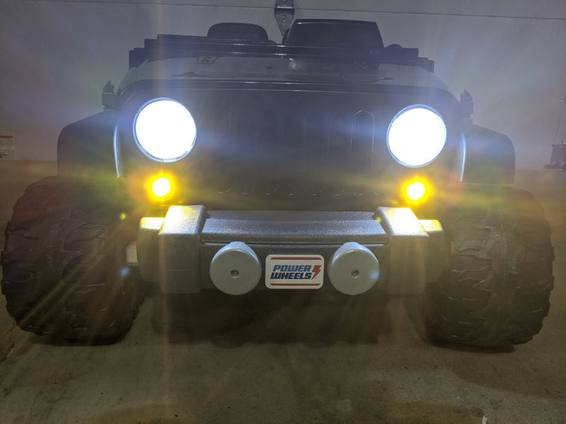 Power Wheels Headlight Lenses for Jeep Wranglers, Hurricanes, and Ride-On Vehicles Magic Cars 2
