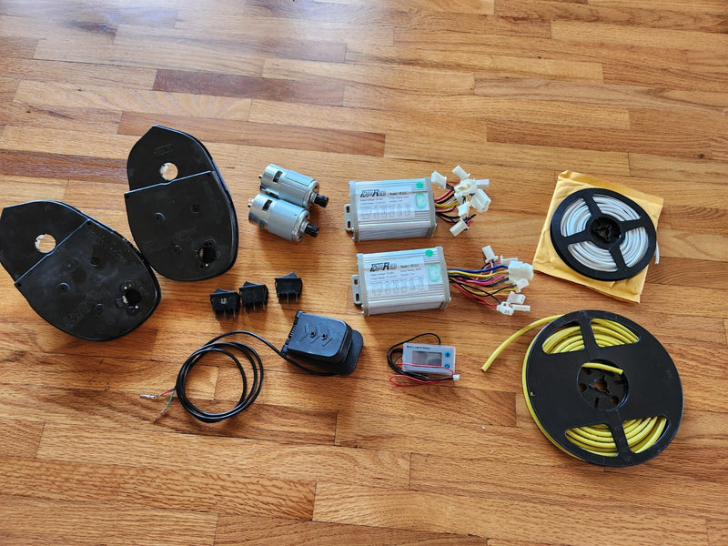 Power Wheels High Volt Conversion Kit with Dual Controllers for Drag Racing Magic Cars Variant 0