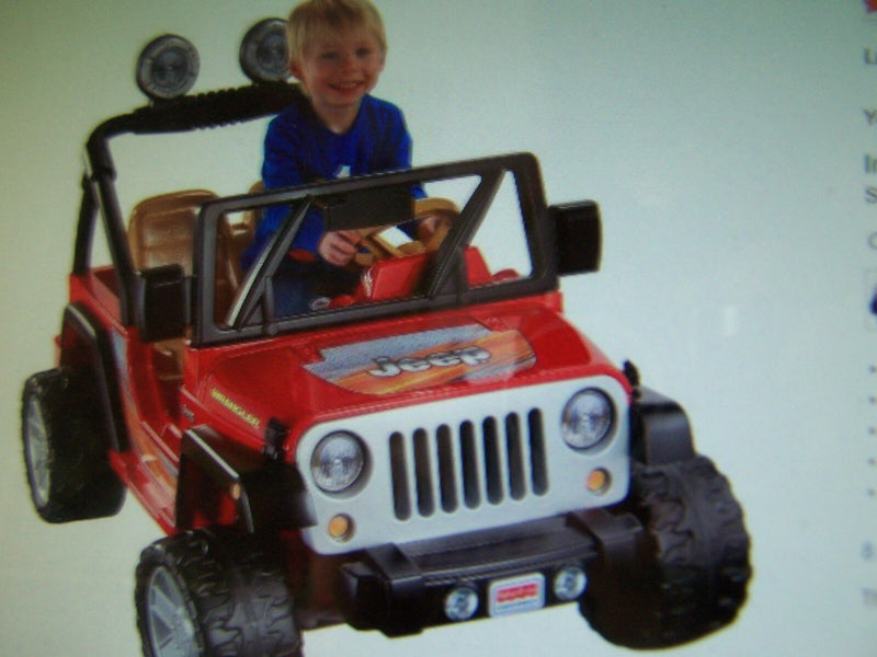 Power Wheels Jeep Wrangler Lava Green and Black Ride-On Toy Magic Cars Variant 0