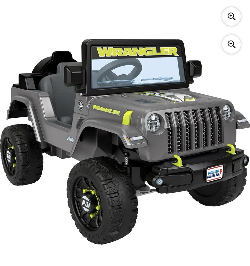 Power Wheels Jeep Wrangler Toddler Ride-On Toy with Driving Sounds and Multi-Textured Features Magic Cars 2