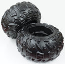 2-Pack Rear Replacement Wheels Compatible with Power Wheels Kawasaki Brute Force Magic Cars 0