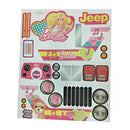 Power Wheels Replacement Decal Sticker Sheet for Pink Jeep Wrangler Toy Magic Cars 1