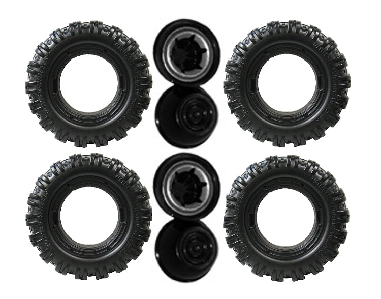 Power Wheels N2273 Jeep Hurricane Rust Replacement Wheels 4-Pack Magic Cars 0