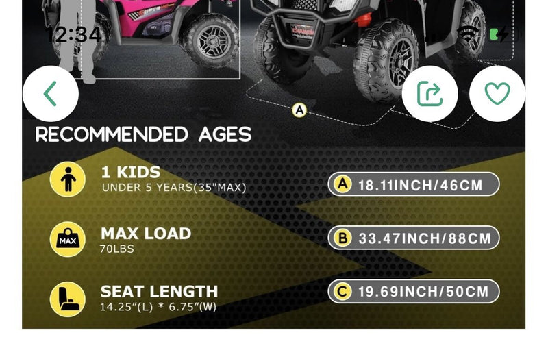 Power Wheels Electric Quad Bike with Durable Design Magic Cars 1