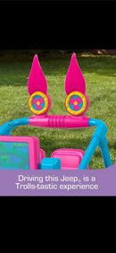 Trolls 3 Band Jeep Wrangler 12V Battery Ride-On for Kids 3+ Magic Cars 1