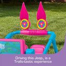 12V Battery-Powered Jeep Wrangler Ride-On with Trolls Band Theme for Kids 3+ Magic Cars 2