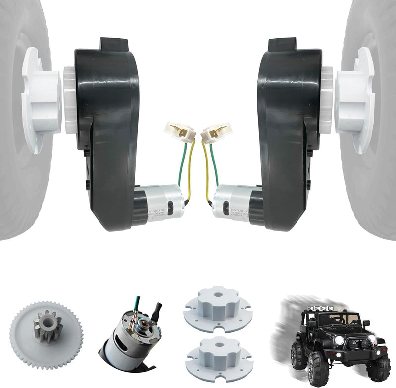 Power Wheels Upgrade Kit 2PCS 24V 35000 RPM Motor Gearbox with Accessories Magic Cars 2