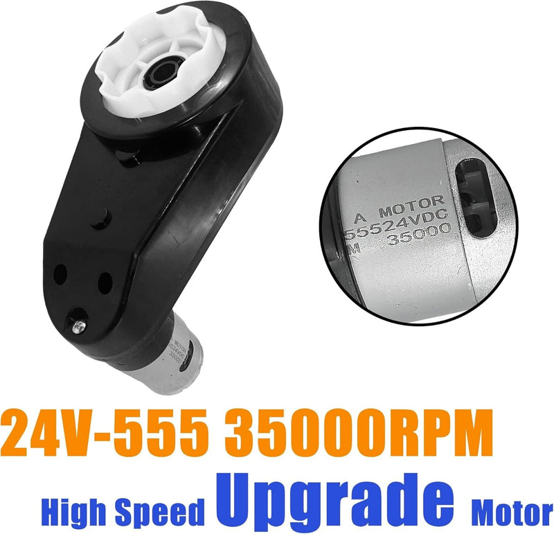 Power Wheels Upgrade Kit 2PCS 24V 35000 RPM Motor Gearbox with Accessories Magic Cars 3