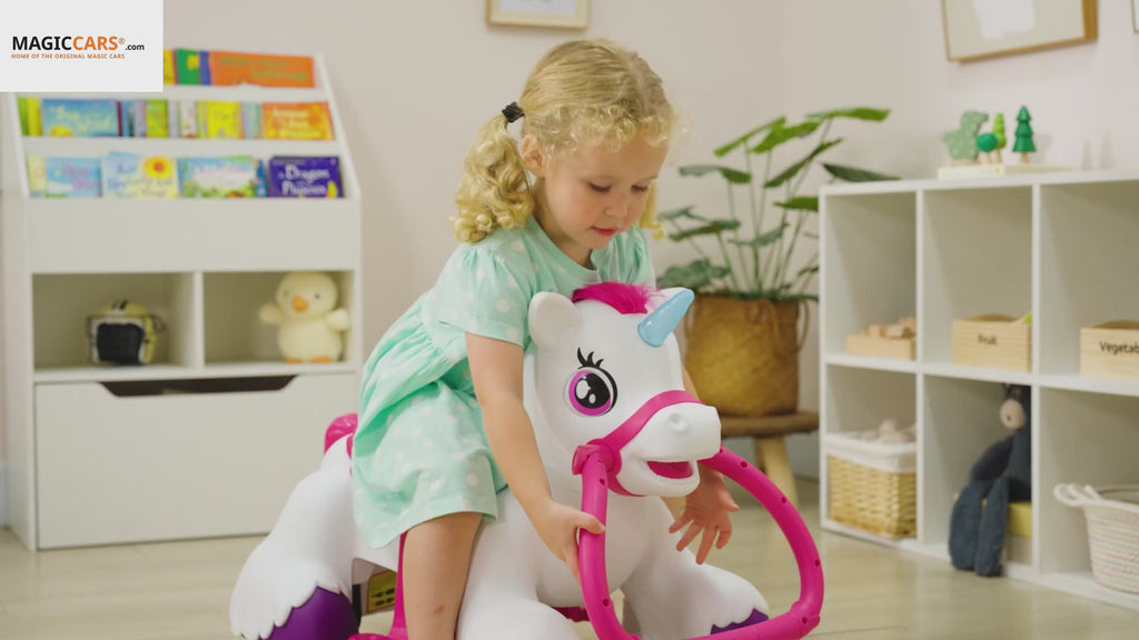 12V Unicorn Ride On Horse for Toddlers Ages 1.5-3
