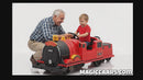 Kids Ride-On Train for Backyard Fun – Battery Powered w/Magic Cars® Remote Control, Real Steam Stack, MP3 & Working Caboose (Ages 1–10)