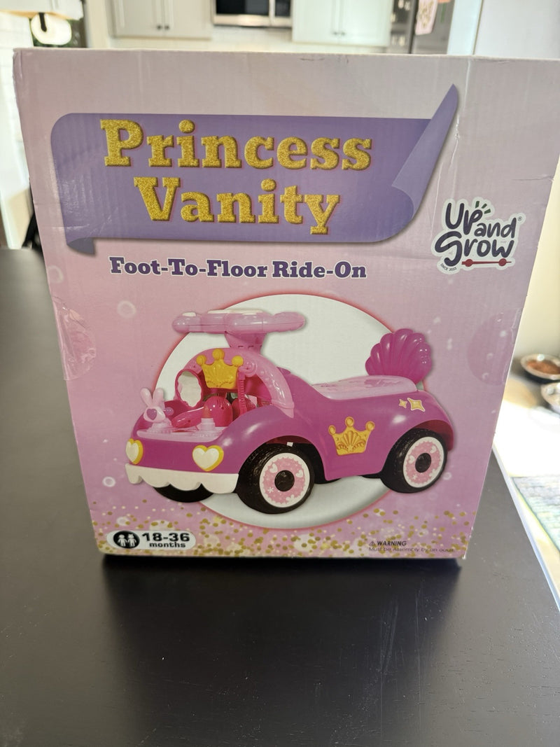 Princess Pink Toddler Foot-to-Floor Vanity Ride-On Toy Magic Cars 2