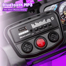 Purple 12V Kids Electric Ride-On Jeep Truck with Remote Control and Bluetooth Power Wheels Magic Cars 2