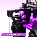Purple 12V Kids Electric Ride-On Jeep Truck with Remote Control and Bluetooth Power Wheels Magic Cars 4