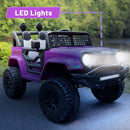 Purple 12V Kids Electric Ride-On Jeep Truck with Remote Control and Bluetooth Power Wheels Magic Cars 6
