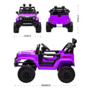 Purple 12V Kids Electric Ride-On Jeep Truck with Remote Control and Bluetooth Power Wheels Magic Cars 7