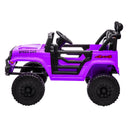Purple 12V Kids Electric Ride-On Jeep Truck with Remote Control and Bluetooth Power Wheels Magic Cars 8