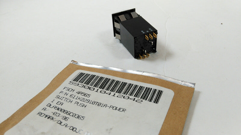 Push Power Switch P/N 611K22910T01A NSN 5930-01-01-071-2042 Magic Cars 3