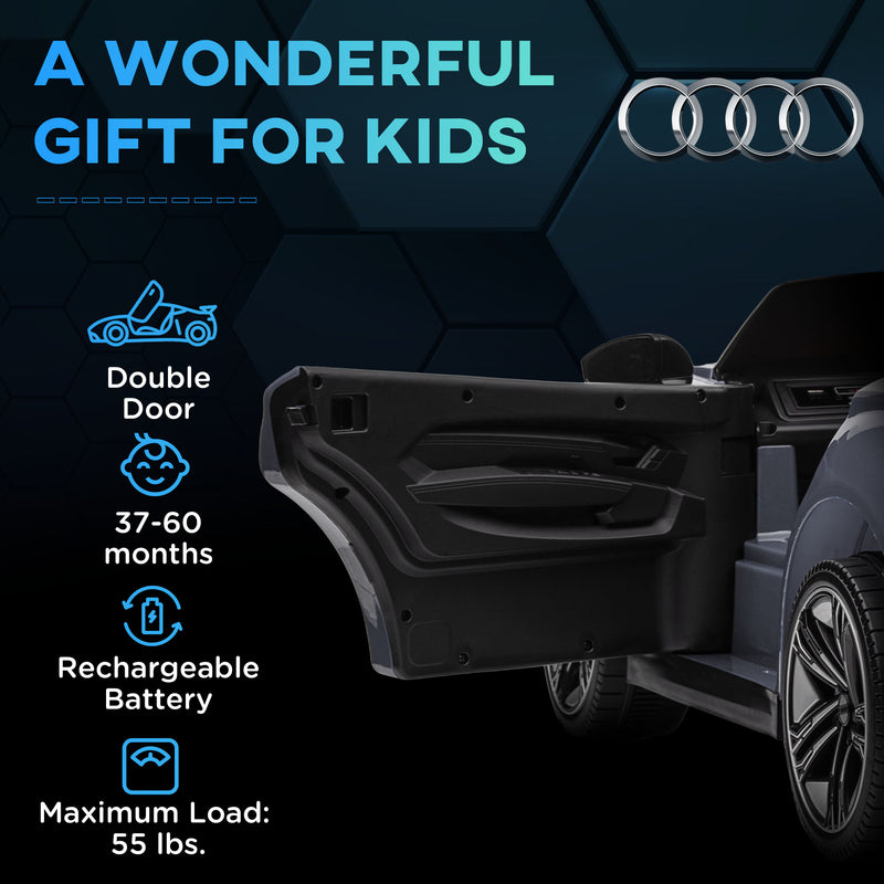 Licensed Audi 12V Electric Ride-On Car with Remote Control and Honking Horn