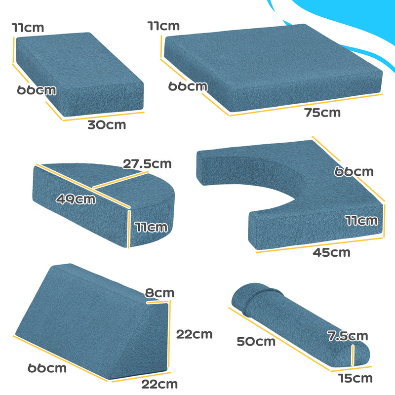 12-Piece Kids Modular Sectional Couch Sofa for Toddlers Playroom Magic Cars 5