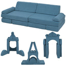 12-Piece Kids Modular Sectional Couch Sofa for Toddlers Playroom Magic Cars 9