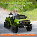 12V Kids Ride-On Truck with Switchable 2WD/4WD and Detachable Back Trailer 4x4 Magic Cars 1