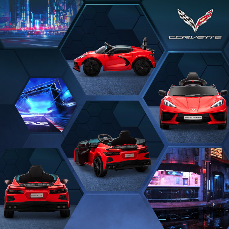 12V Licensed Chevrolet Corvette Kids Electric Ride-On Car with Remote Control Magic Cars 10