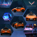 12V Licensed Chevrolet Corvette Kids Electric Ride-On Car with Remote Control Magic Cars 22