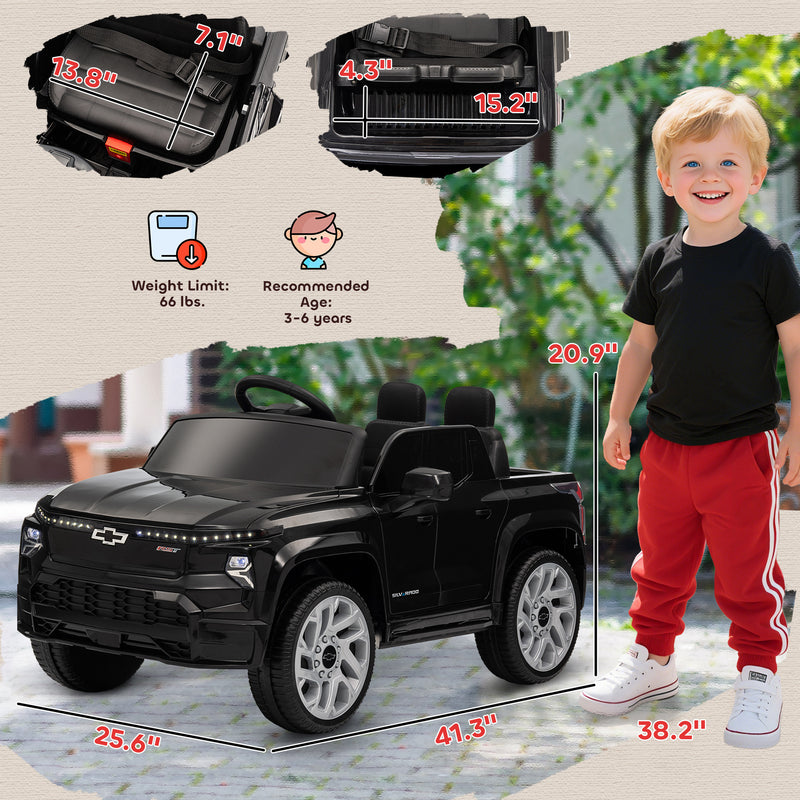 12V Licensed Chevrolet Silverado EV RST Kids Electric Ride-On Car Magic Cars 24