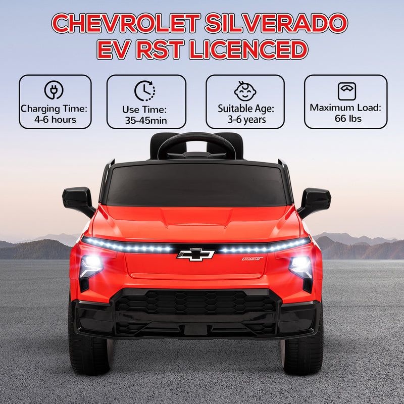 12V Licensed Chevrolet Silverado EV RST Kids Electric Ride-On Car Magic Cars 4