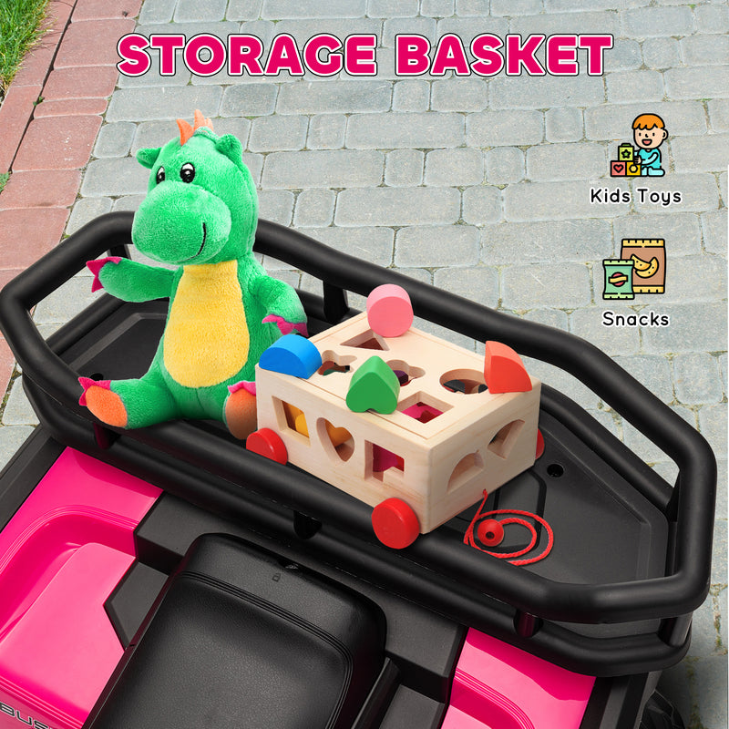 12V Kids 4-Wheeler ATV with Spring Suspension and Storage Compartment Magic Cars 5