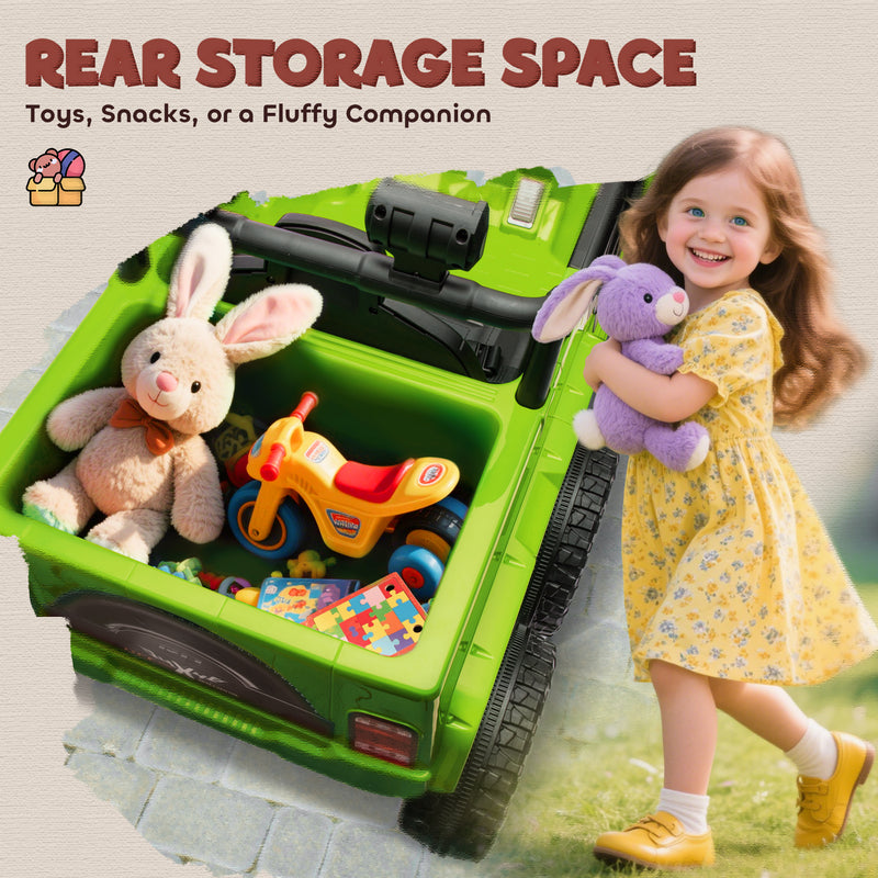 12V Kids Electric Car with Switchable 2WD/4WD and Remote Control Magic Cars 17
