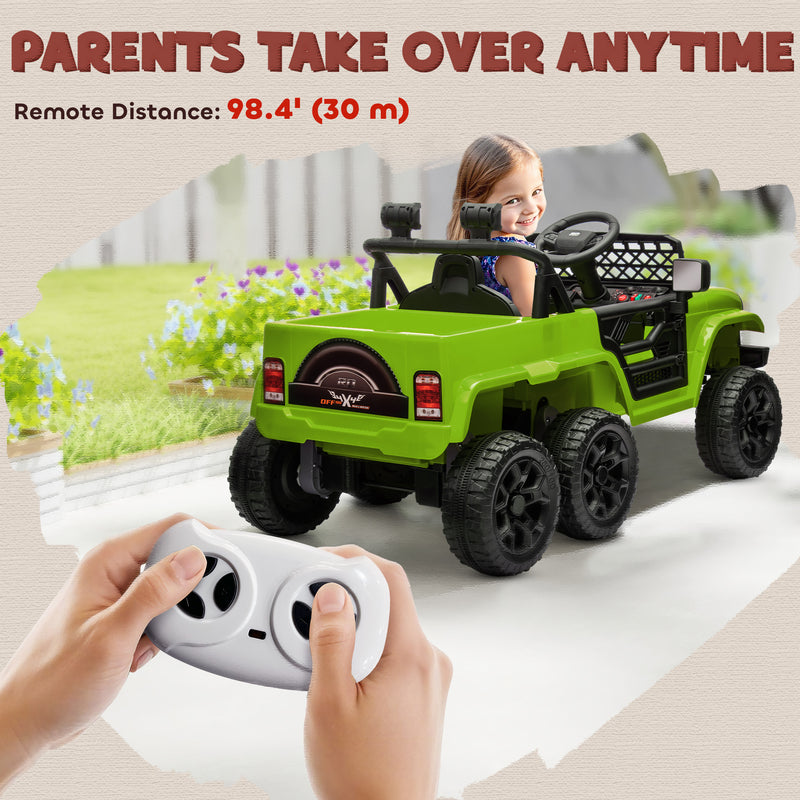 12V Kids Electric Car with Switchable 2WD/4WD and Remote Control Magic Cars 18