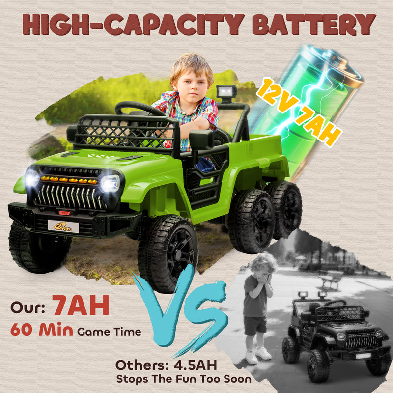 12V Kids Electric Car with Switchable 2WD/4WD and Remote Control Magic Cars 19