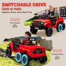 12V Kids Electric Car with Switchable 2WD/4WD and Remote Control Magic Cars 4