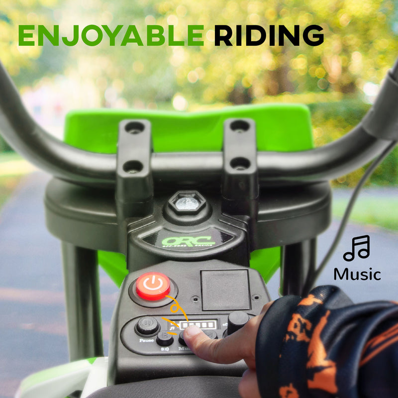 12V Kids Motorcycle with Twist Grip Throttle and Rear Suspension Magic Cars 19
