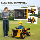12V Kids Electric Ride-On Dump Truck with Functional Dump Bed and Shovel Magic Cars 4