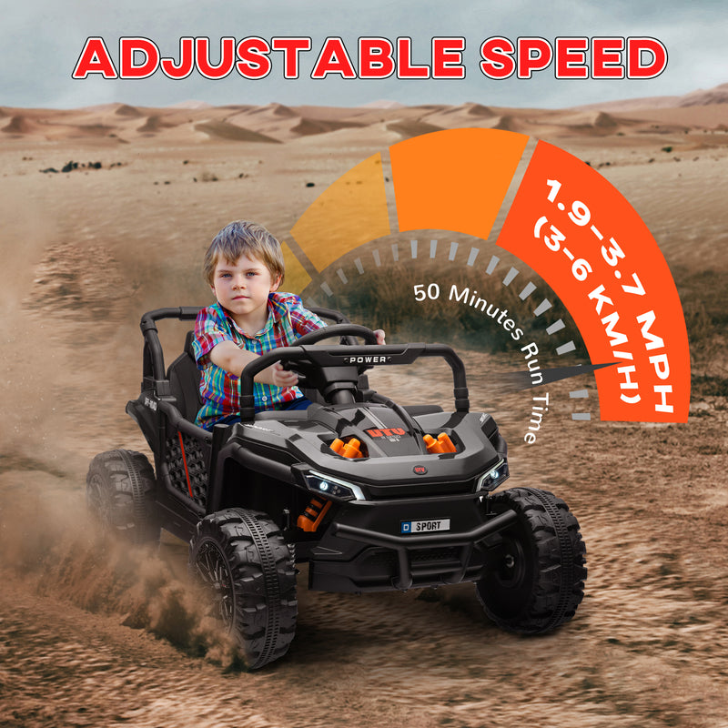 12V Battery-Powered Kids Off-Road UTV Ride-On Truck with 3.7 MPH Speed Magic Cars 2